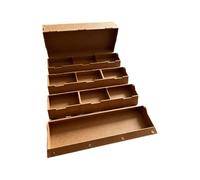 Boîte de rangement en rouleau de mallette à outils en ABS avec plateaux cloisonnés couvercle anti-poussière pour kits de réparation de modélisme accessoires scolaires boîte de rangement pliante