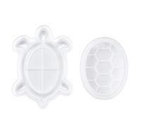 Boîte de rangement en Silicone - moule tortue de mer avec couvercle | Boîte à bibelots en coquille de tortue, outil Flexible en deux pièces pour la fabrication de bijoux à paillettes en résine