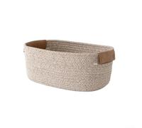 Boite de Rangement en Tissu Naturel pour tressé avec Anses en - Cube Organisateur Pliable pour Salon et pour chambre - Panier Décoratif Grand Capacité 31x31 cm(Light Brown L)