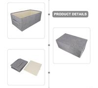 Boîte De Rangement En Tissu Pour Vêtements Jouets Livres Grande Petite | Extérieur Imitation pour lin pour intérieur Tissu Non Tissé Utilisation pour chambre Salle De Bain Placard Deux