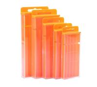 Boîte de rangement épaisse pour forets hélicoïdaux en plastique orange durable pour accessoires de tarauds (style 2)