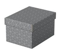 Boîte de rangement et cadeau Home S, set de 3, gris