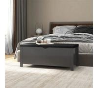 Boîte de rangement et coussin Gris 105x40x45 cm Bois ingénierie Gris G