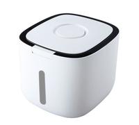 Boîte de rangement étanche 5 kg pour riz - plastique scellé anti-insectes (blanc/noir)