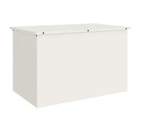 vidaXL Coffre de rangement d'extérieur 80 x 50,5 x 50 cm Acier blanc – lift à gaz