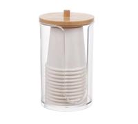Boîte de Rangement for Salle de Bain, Pot de Rangement for Maquillage, Porte-Coton Rond, Distributeur de Cotons-tiges avec Couvercle(Color 03)
