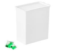 Boîte de rangement gain de place avec couvercle contenant pour capsules de lessive support de feuilles de séchoir organiseur pratique pour buanderie salle de bain et usage domestique