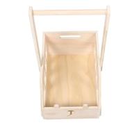 Boîte de Rangement Garçon Fille en Bois Forme D'ours avec Roues et Poignée | Grain Beige, Bords Lisses sans Bavure, pour Couches et Souvenirs, Déco Chambre et Shower