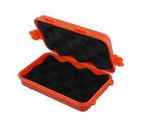 Boîte de rangement hermétique en plastique, 170 x 110 x 50 mm, étanche et résistant aux chocs pour outils de camping en plein air, boîte de kit de survie 100 g (orange)