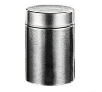 Boîte de rangement hermétique en titane pour thé - 280 ml - Résistant à l'humidité - Avec anneau d'étanchéité en silicone - Design portable - Argenté - 280 ml