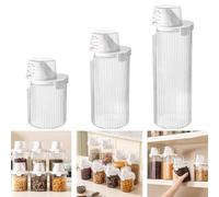 Boîte de rangement hermétique pour aliments et céréales avec bec verseur et tasse à mesurer (S + M + L)