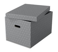 Boîte de rangement Home L, set de 3, gris