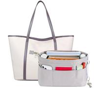Boîte de rangement imperméable pour sac à main avec porte-clés et compartiment intérieur - Gris