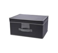 Boîte de rangement - IMPORT - Couvercle rabattable - Gris - 39x29x19 cm - Mixte