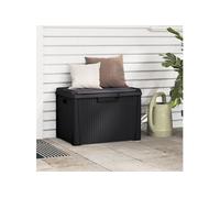 vidaXL Coffre de jardin avec coussin d'assise Anthracite 125 L PP