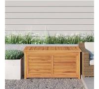 vidaXL Coffre de jardin avec sac 114x50x58 cm teck massif