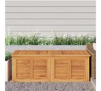 Boîte de rangement jardin et sac 150x50x55 cm bois massif teck Marron G