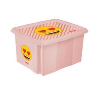 Boîte de Rangement Jouet Emoji Cœur 15 Litres