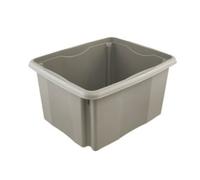 Boîte de rangement - KEEEPER - 41 x 34,5 x 22 cm - Plastique résistant - Couleur graphite - Empilable