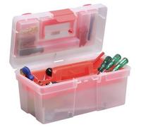 Boîte de rangement McPlus Clear 16, PP, rouge