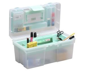 Boîte de rangement McPlus Clear 16, PP, vert