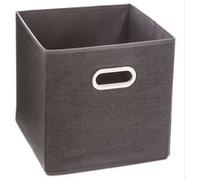 JJA Panier tissu Mix N' Modul pliable 31 x 31 cm gris foncé chiné