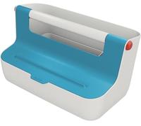 Boîte de rangement mobile Cosy plastique ABS gris clair/bleu Pack de 3 pièces