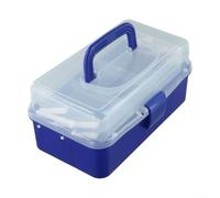 Boîte de rangement multifonction à 3 niveaux avec grilles amovibles pour boucles d'oreilles, colliers, vis, clous et fournitures d'artisanat, récipient en plastique léger avec couvercle transparent