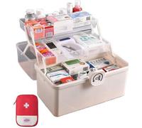 Boîte de rangement multifonctionnelle à trois compartiments Azomor avec poignée, pour une utilisation polyvalente