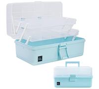 Boîte de rangement multifonctionnelle de 33 cm de large, dotée de 3 compartiments, pouvant servir de boîte de tri, d'organiseur, de boîte de bricolage, de boîte à couture, de trousse de premiers secou