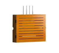 Boîte de rangement murale en bois pour routeur sans fil pour décodeur, WiFi, appareils multimédias, gestion des câbles, support TV flottant avec couvercle décoratif