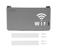 Boîte de rangement murale sans fil pour routeur en plastique ABS avec | Design creux pour réception de signal, rangement de câbles, support pour modem, boîtier de jonction, lecteur DVD