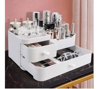 Boîte de Rangement - Organisateur Maquillage de Tiroir - Avec 2 Tiroirs 8 Compartiments Boîte de Rangement - 27 X 17 X 12 CM