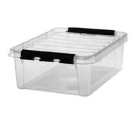 Orthex Boîte empilable Clipbox Smart Store Classic 21 litres transparent avec couvercle clips noirs