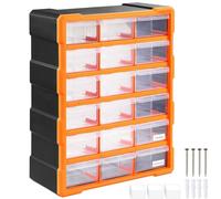 Boîte de rangement Outils plastique avec 18 compartiments amovible Casier de rangement à vis