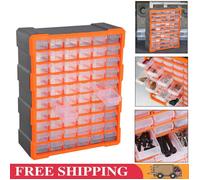 Boîte de rangement Outils plastique avec 60 compartiments amovible Casier de rangement à vis