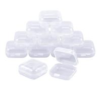 Boite de Rangement - Petite Boite Plastique - Transparent - 12 Pcs - 3,5 x 3,5 x 1,8 cm