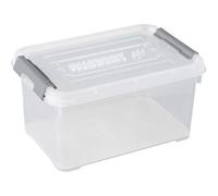 Curver Boîte de rangement HANDY PLUS 6L empilable 29,4 x 19,4 x 15 cm transparent argent