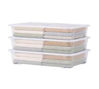 Boite de rangement plastique avec couvercle x3 Sundis VIEW BOX 50L, L.78 x l.56 x h.17 cm, Transparent
