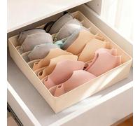 Boîte de rangement pliable à 7 compartiments avec grille pour organiser les vêtements, la lingerie et les petits objets - Conteneur compact pour placard, tiroir de garde-robe - Utilisation et