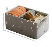Boîte de rangement pliable avec cadre en acier renforcé, housse en tissu Oxford, grande ouverture, design empilable pour l'organisation des vêtements, armoire de maison, 47 x 28 x 20 cm (gris)