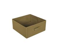 - Boîte de rangement pliable en tissu avec poignée - 30 x 30 x 15 cm - Olive