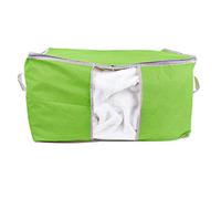 Boîte de Rangement Pliable pour vêtements, Grande capacité 67 L, Anti-poussière, sous Le lit, avec Fermeture éclair, Tissu Non tissé, Fibre de Charbon de Bambou, Vert