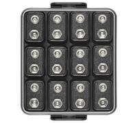 Boîte de rangement pour 12 piles 9 V - En plastique transparent - Pour voyage, maison, bureau - Noir - S-12 pièces 9 V