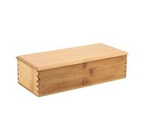 Boîte de Rangement pour Baguettes Japonaises, Organisateur de Couverts en Bois avec Couvercle, Ustensiles de Cuisine