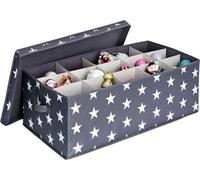 Boîte de rangement pour boules de Noël en bois