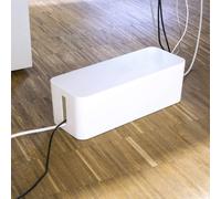 Boîte de rangement pour câbles en plastique - 40 x 16 x 13,5 cm - Blanc