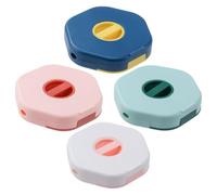 Boîte de Rangement pour Câbles Enrouleur Rotatif Compact, 4 Pièces | Organisation Interne Intelligente, Boucle Pivotante, pour Accessoires Légers et Câble Casque