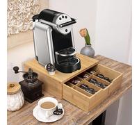 Boîte de rangement pour capsules de café Poids du produit : 1,625 kgDimensions du produit : 30 x 30 x 10 cmContenu : 1 boîte de rangement en bambouDimensions : 8,1 cm de long, 10,7 cm de large, 8,4 cm