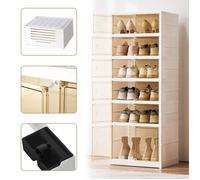 Boîte de rangement pour chaussures - HOMEWELL - YIPEEMA - 24 Paires - Blanc - 44x34,5x117 cm